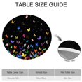 thumbnail image 6 of Black Colorful Star Butterfly Pattern Round Fitted Tablecloth with Elastic Edge,Dining Table Cover Waterproof,Outdoor Round Tablecloth for Camping,Dining,Indoor and Outdoor, 6 of 7