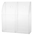 thumbnail image 1 of Titular de control remoto Caja de fijación de plexiglás transparente Montaje en pared Organizador de medios de almacenamiento 2 rejillas Caja para mesa de mesa de noche Methold HA011177-00, 1 of 6