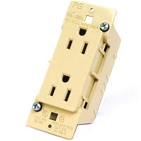 United States Hardware E-102C Duplex Receptacle - Ivory