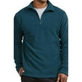 thumbnail image 3 of Men's Quarter Zip Polar Fleece Pullover Sweatshirt, Teal 3XL, 1 Count, 1 Pack, 3 of 7