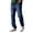 Blue, variant on Mens Jeans Men's Fashion Casual Denim Jeans with Pocket Solid Zipper Straight Leg Trousers Mens Work Jeans Dark Blue M