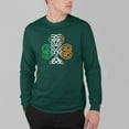thumbnail image 3 of Old Glory Mens St. Patricks Day Shamrock Knot Long Sleeve Graphic T Shirt, 3 of 6
