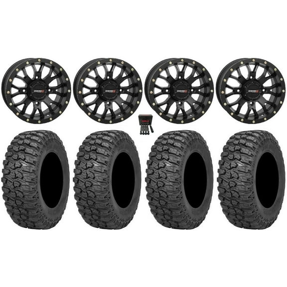 System 3 ST-3 15" Wheels Black 35" Trail Saw 2.0 Tires Can-Am Commander Maverick Renegade Outlander Defender