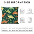 thumbnail image 5 of Shangniulu 18X18 Inch Throw Pillow Cover Polyester Color Dino with Cartoon Dinosaurs Party and Children Room Colorful Animal Cushion Two Sides Pillow Case Square for Home, 5 of 5