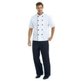 thumbnail image 4 of TopTie Unisex Short Sleeve Chef Coat Jacket, White, 4 of 6