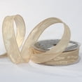 thumbnail image 2 of The Ribbon People Soft Champagne Crinkled Satin Wired Craft Ribbon 1" x 54 Yards, 2 of 3