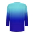 thumbnail image 4 of Delliss Womens' Gradient Fashion Tees Casual Crew Neck Long Sleeve T-Shirt Top S-2XL, 4 of 5
