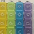 thumbnail image 4 of 7 Days Medicine Box Pill Case Timer 28 Grids Weekly Tablets Dispenser Clock, 4 of 5