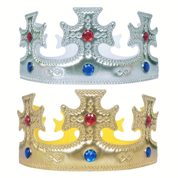 Corona dorada para adultos, tela de diamantes, decoración para tarta de príncipe, gorro de corona para fiesta de cumpleaños infantil