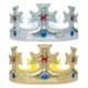 thumbnail image 1 of Corona dorada para adultos, tela de diamantes, decoración para tarta de príncipe, gorro de corona para fiesta de cumpleaños infantil, 1 of 2