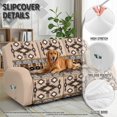 thumbnail image 6 of ZIATUBLES 8 Piece Recliner Chair Cover Soft Stretch American Tribes Geometry Reclining Sofa Slipcovers for 3-Seater Couch with Pockets Soft Snug Fit Furniture Protector for Living Room, 6 of 9
