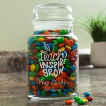 Personalized Teach, Inspire, Grow Glass Treat Jar