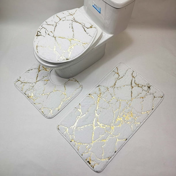 Fiudx Artículos en oferta con ofertas flash Alfombrillas de baño para baño - Juego de 3 alfombrillas de baño de espuma viscoelástica, alfombrillas de baño suaves y cómodas, con absorción de agua, ant