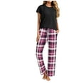thumbnail image 1 of RKSTN Womens Ensembles de Pyjama Mode Col Rond Manches Courtes Taille Élastique Pantalon Imprimé Pyjama Set Doux Confortable Pajamas, 1 of 4