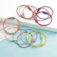 thumbnail image 5 of Masteelf 10pcs Metal Wire Keychain Cables Colored Key Ring Loops for Keychain Hanging Luggage ID 15mm ( Red ), 5 of 10