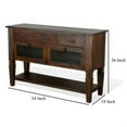 thumbnail image 5 of Flint Sideboard Buffet Console, 2 Doors, 3 Drawer, Shelf, Rustic Brown, 5 of 7