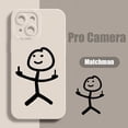 thumbnail image 5 of Funda de teléfono de dibujos animados Matchman para iPhone 11, 12, 13, 14, 15 Pro Max, XR, XS, X, 7, 8 Plus, SE 2020, a prueba de golpes, cubierta de silicona TPU suave mate, 5 of 5