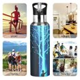 thumbnail image 7 of Yayeee 33oz Insulated Water Bottle Double Wall Stainless Steel with Flip Straw Lid, Blue Tree, 7 of 7