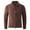 Coffee, variant on Mens Zip up Cardigan Sweater Slim Fit Casual Stand Collar Textured Knit Ribbed Chunky Sweaters Black