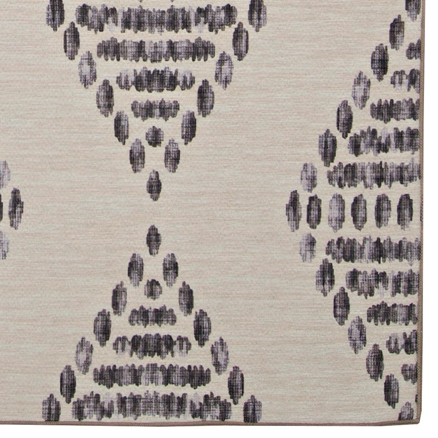 Outdoor Washable Navarre Ivory & Brown 7' x 9' Area Rug