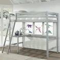 thumbnail image 4 of NE Kids Caspain Twin Wood Loft Bed with Desk in Gray, 4 of 13