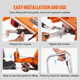 thumbnail image 5 of Hydraulic Lift Table Cart 330lbs Capacity, 28.5" Lift Height, Manual Scissor Lift, 4 Wheels, Non-Slip Pad, Material Handling & Transportation, 5 of 6