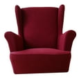 thumbnail image 3 of 2024 Stretch Spandex Armchair piece Wing back Chair Recliner cover Gray, 3 of 8