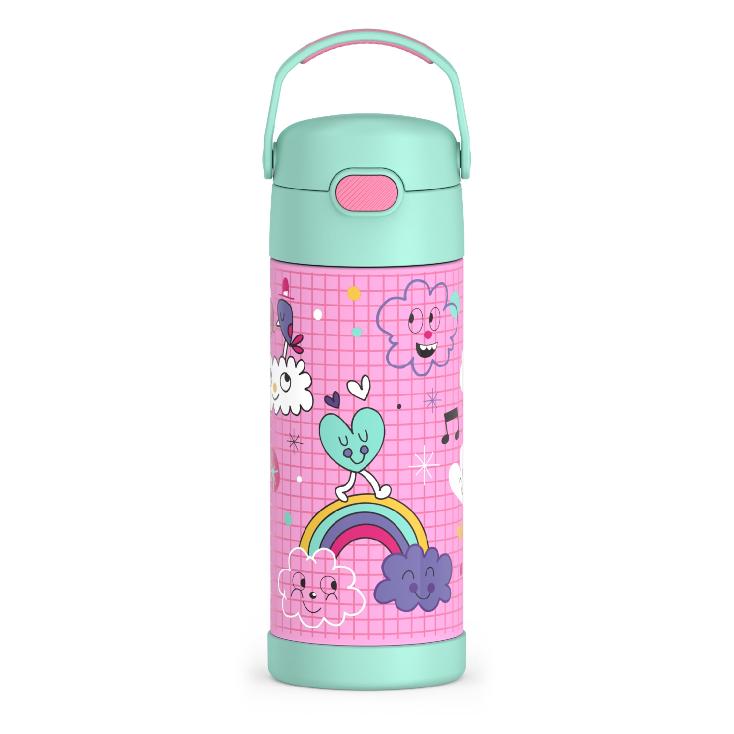 Thermos - Brandclub - Thermos Kids Stainless Steel Funtainer Bottle with  Straw, Dishwasher Safe, Leak Proof, Sketchbook, 14 oz
