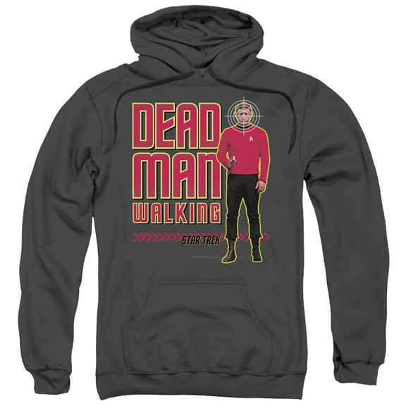 Star Trek Dead Man Walking Adult Pullover Hoodie Sweatshirt Charcoal