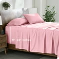 thumbnail image 1 of Bare Home 22" Extra Deep Pocket Sheet Set - Premium 1800 Collection - Ultra-Soft - Split Head Flex King, Light Pink, 1 of 9