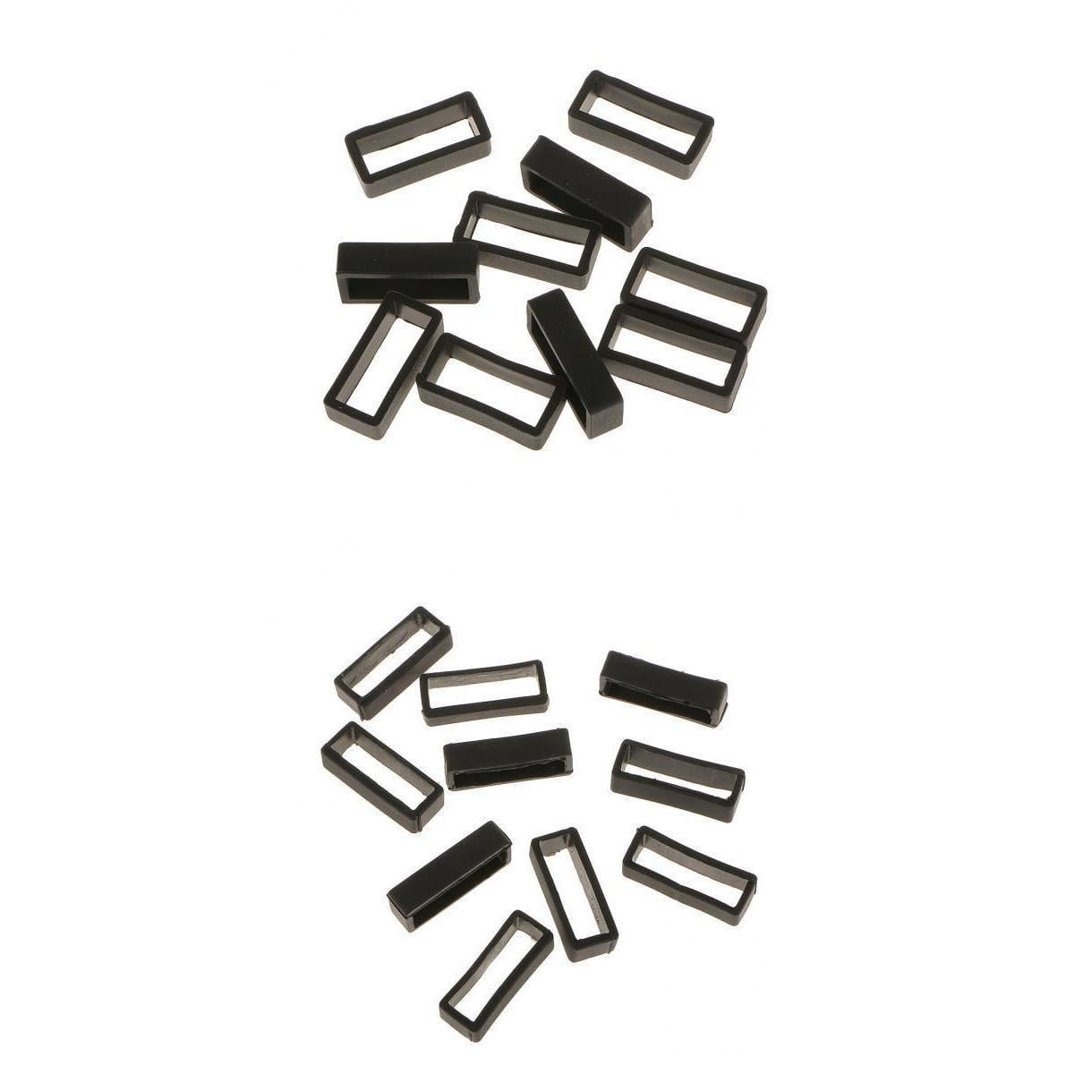 10 Pieces 22mm + 10x 20mm Rubber Strap Loops Replacement Retainer Loop