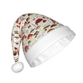 thumbnail image 2 of Daiia Cartoon Mushrooms Print Christmas Knitted Beanie Hat, Large Knit Hat Xmas Small Gifts For Men Women Adult, 2 of 6