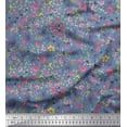 thumbnail image 1 of Soimoi Cotton Duck Fabric Leaves,Butterfly & Flower Fabric Prints By Yard 42 Inch Wide, 1 of 1