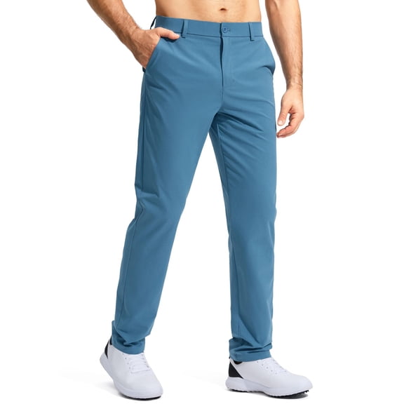 Mens Golf Pants Stretch Work Dress Pants Quick Dry Lightweight Casual Comfy Trousers with Pockets,L
