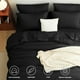 thumbnail image 2 of Juego de edredón CozyLux Queen, 7 piezas, cama en bolsa, color negro, 2 of 9
