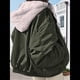 thumbnail image 5 of Chaqueta Reversible Y2k con Capucha y Cremallera para Mujer, Abrigo de Invierno de Forro y Piel, Ropa Coreana Cutecore Verde L, 5 of 7