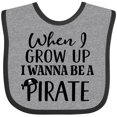 thumbnail image 3 of Inktastic Pirate Future Childs Boys or Girls Baby Bib, 3 of 4