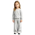 thumbnail image 5 of Angala 2 Piece Outfits For Girls Crew Neck Long Sleeve Bow Detail Sweatshirt With Pants Set Girls Fall Season Wear Clothes, 5 of 7