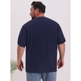 thumbnail image 3 of DARING DIVA Men's Big Tall Mesh Breathable Crew Neck Short Sleeve T-Shirts XL Navy Blue, 3 of 7