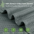 thumbnail image 4 of PiccoCasa Couverture Rafraîchissante en Viscose de Bambou Respirante Gris Foncé Lit Simple, 4 of 7
