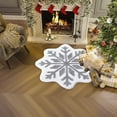 thumbnail image 4 of White Snowflake Christmas Doormat 40cm x 40cm Holiday Non-Slip Entryway Mat for Kitchen Bathroom Living Room Festive Home Decoration, 4 of 6