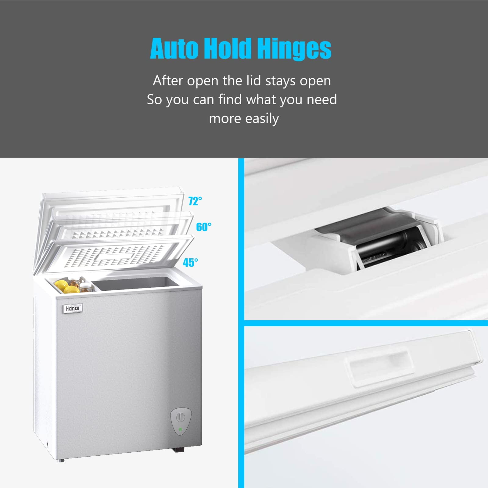 Chest Freezer 5 Cu.Ft Deep Freezer, Quiet Compact Freezer with Adjustable  Thermostat Control and Removable Wire Basket, For Apar - AliExpress