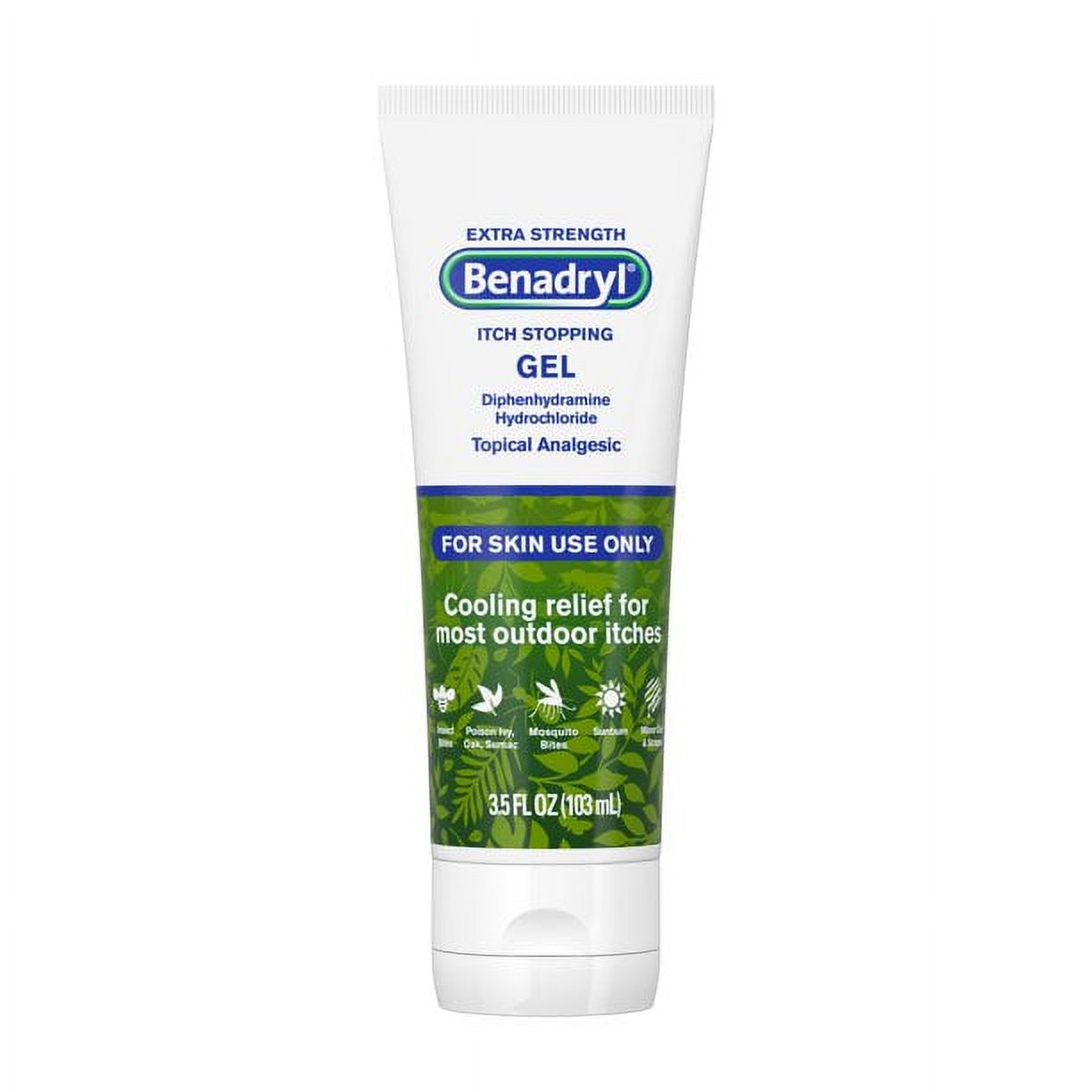 Benadryl Extra Strength Cooling Relief Anti-Itch Gel, 3.5 fl. oz (Pack of 2)