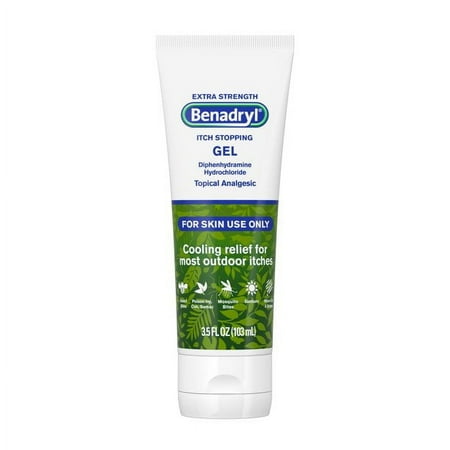 Benadryl Extra Strength Cooling Relief Anti-Itch Gel, 3.5 fl. oz (Pack of 2)