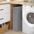 thumbnail image 4 of BGTREND Tall & Slim Laundry Hamper with Lid and handles Narrow Laundry Basket Collapsible Dirty Clothes Hamper Portable Laundry Storage Bin Oxford (60L, Gray), 4 of 8