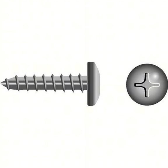 SeaChoice 00893; #10X3 Phillips Head Pan Sheet Metal Screw Stainless Steel 50/ Bag