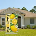 thumbnail image 2 of Remain Unique Welcome Lemon Floral Linen Garden Flag for Spring Summer Home Outdoor Garden Yard Door Decor 12x18 inch, 2 of 5