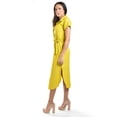 thumbnail image 2 of Vestido camisero de lino Roman Fashion / Juvenil, 2107 (Mostaza) ocre M, 2 of 6