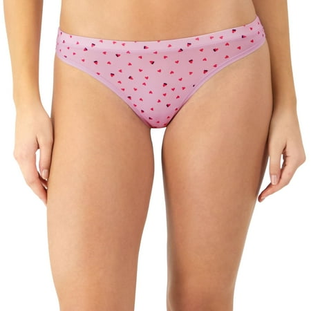 Women's Maidenform® Barely There Invisible Look Thong Panty DMBTTG Color: Heart Lilac Print Size: 9