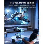 Wireless HDMI Transmitter and Receiver, 197FT/60M Extender, 4K Input 1080P Output, 2.4G/5G Plug and Play